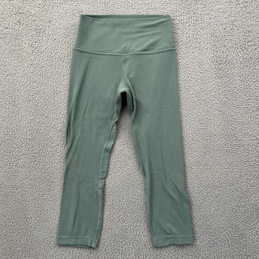 Lululemon Align Crop Leggings Tidewater Teal Green Athletic Women's 6 x 21